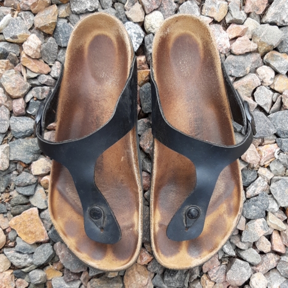 birkenstock gizeh black leather
